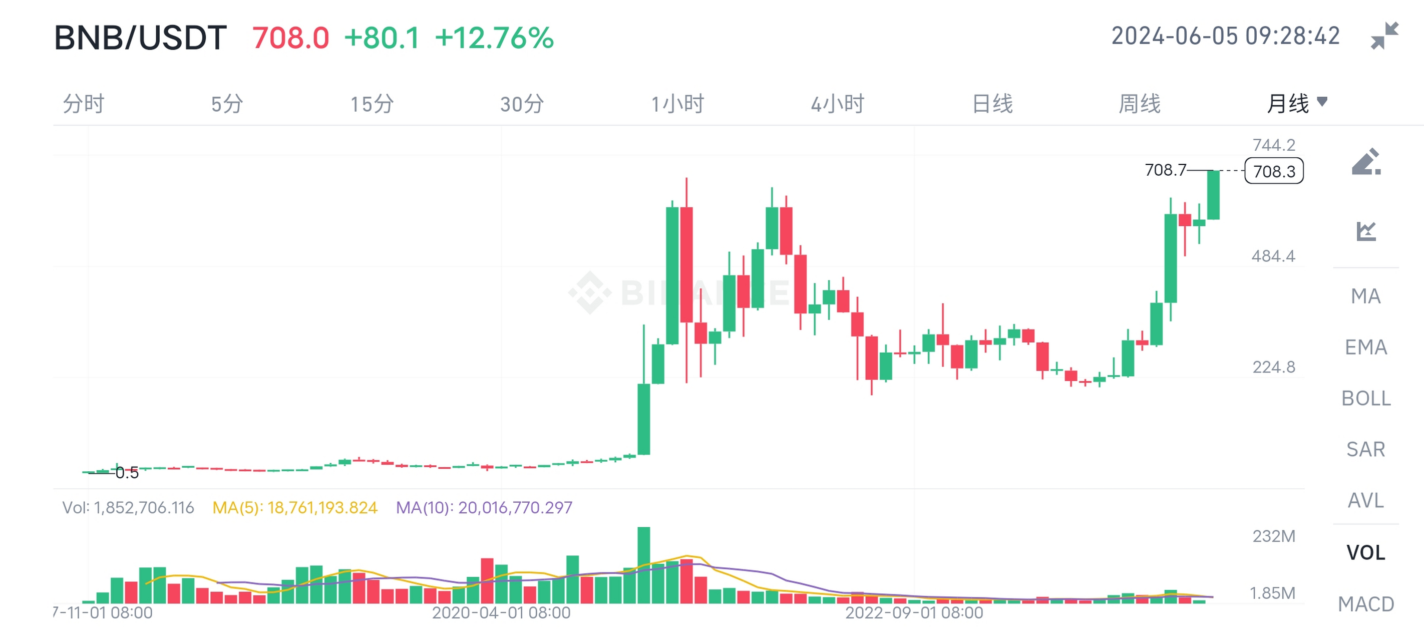 比特币高价来袭，BNB、HYPE、TAO和RNDR紧随其后备受瞩目